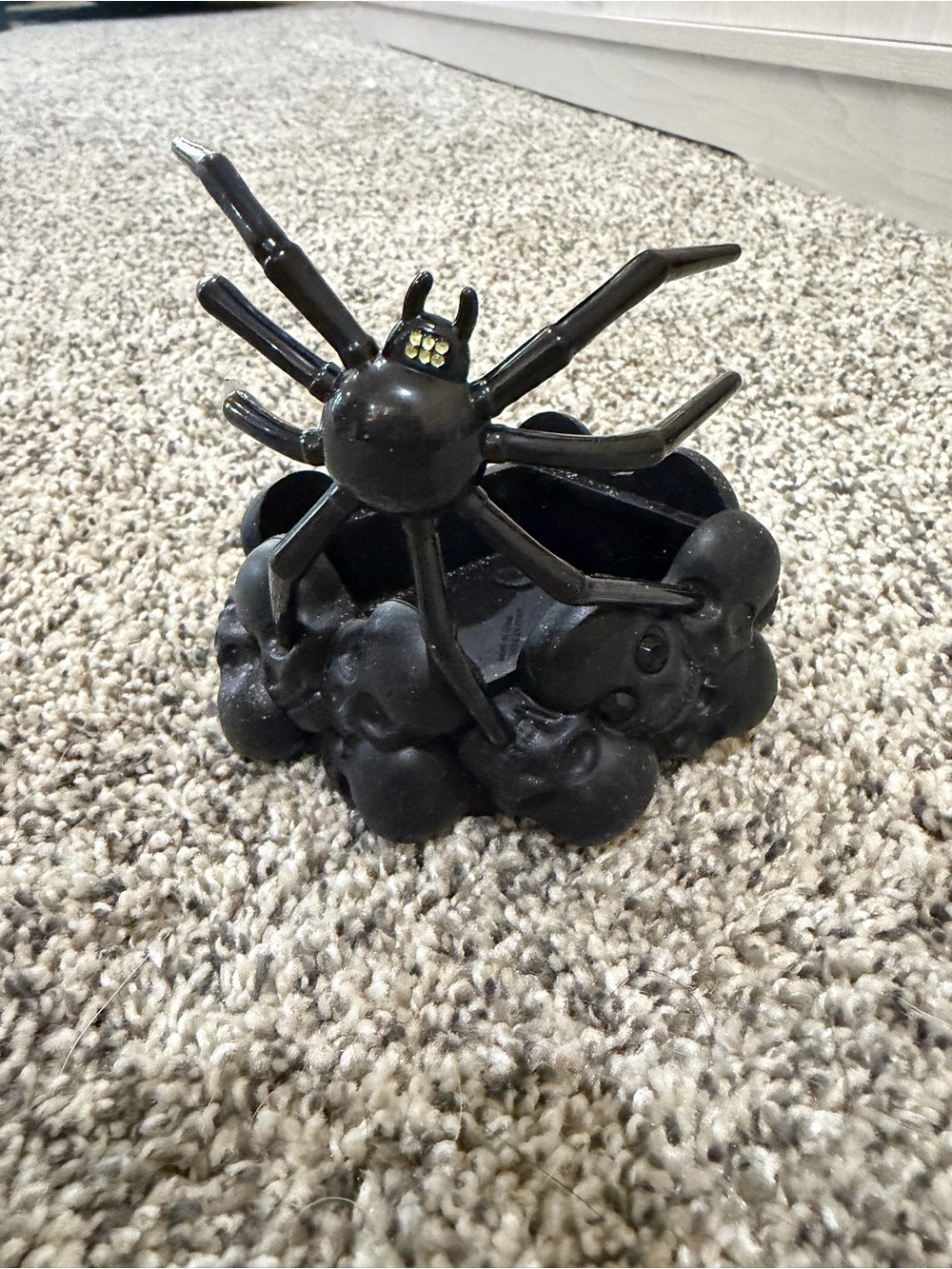 Black Spider Skull Hand Soap Holder